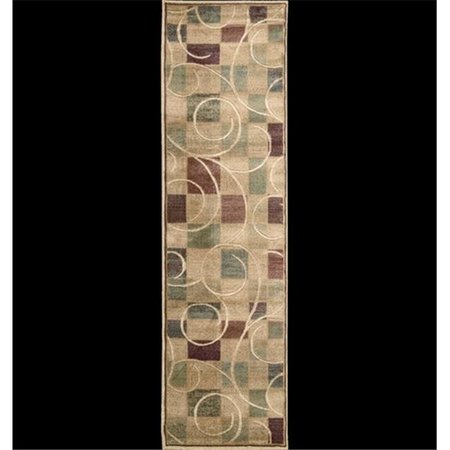 NOURISON Nourison 57928 Expressions Area Rug Collection Beige 2 ft 3 in. x 8 ft Runner 99446579287